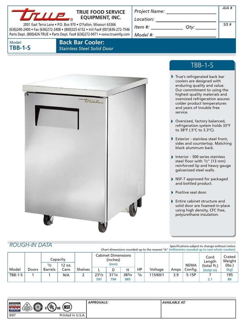 True TBB-1-S User manual