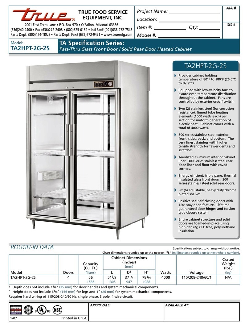 True TA2HPT-2G-2S User manual