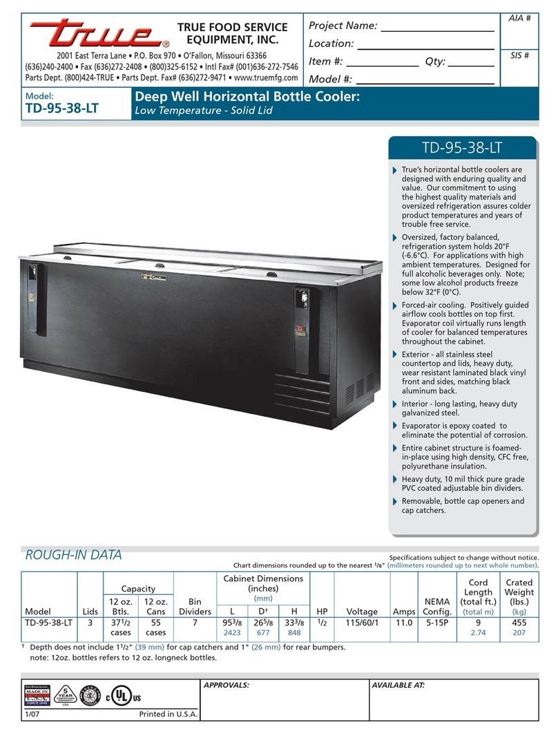 True TD-95-38-LT User manual