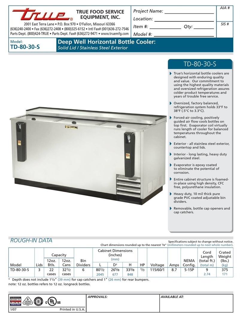 True TD-80-30-S User manual
