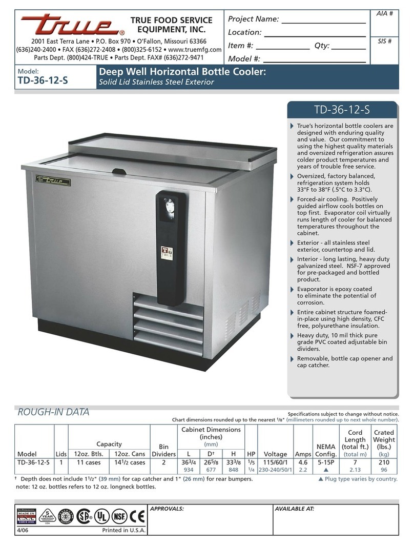 True TD-36-12-S User manual