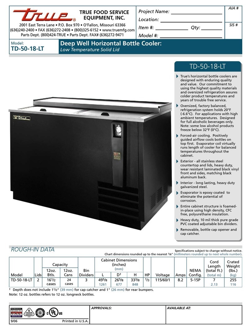 True TD-50-18-LT User manual