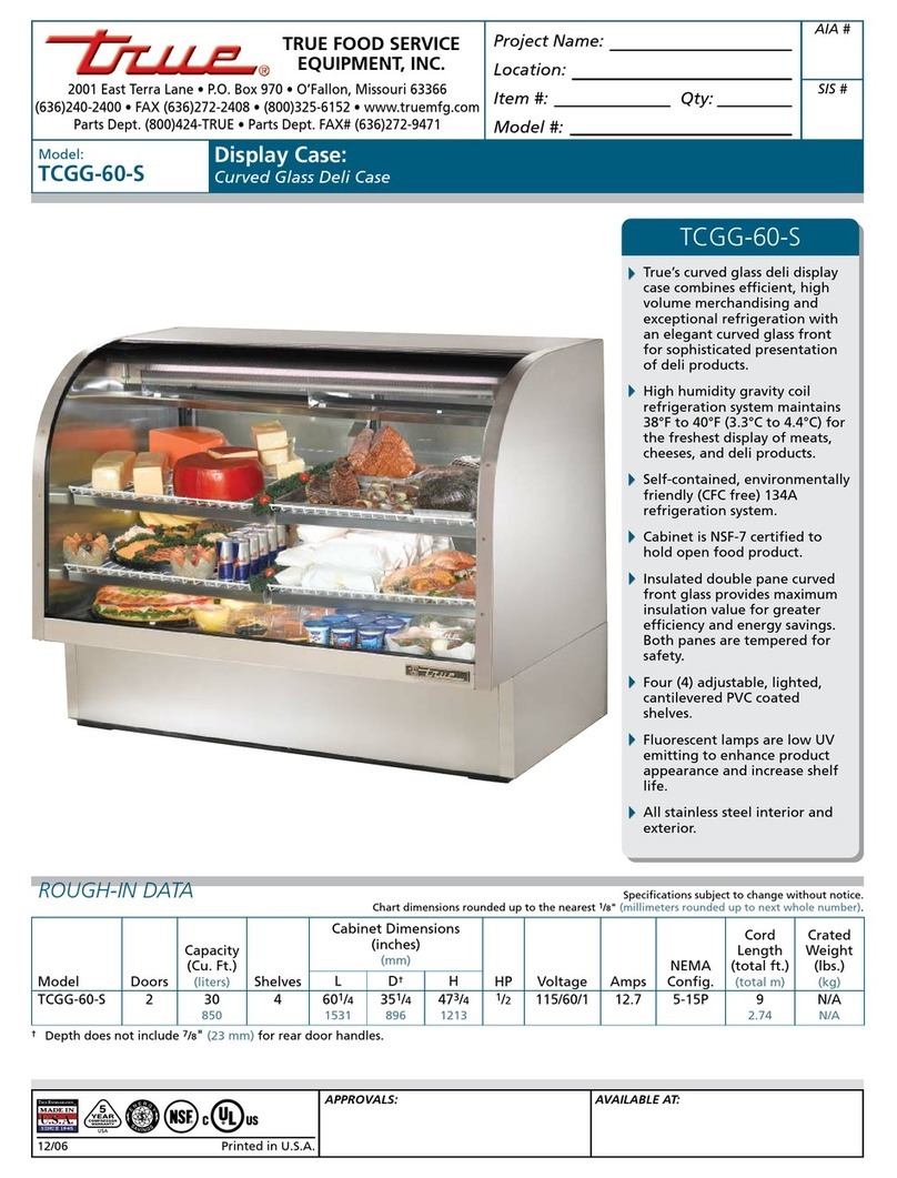 True TCGG-60-S User manual