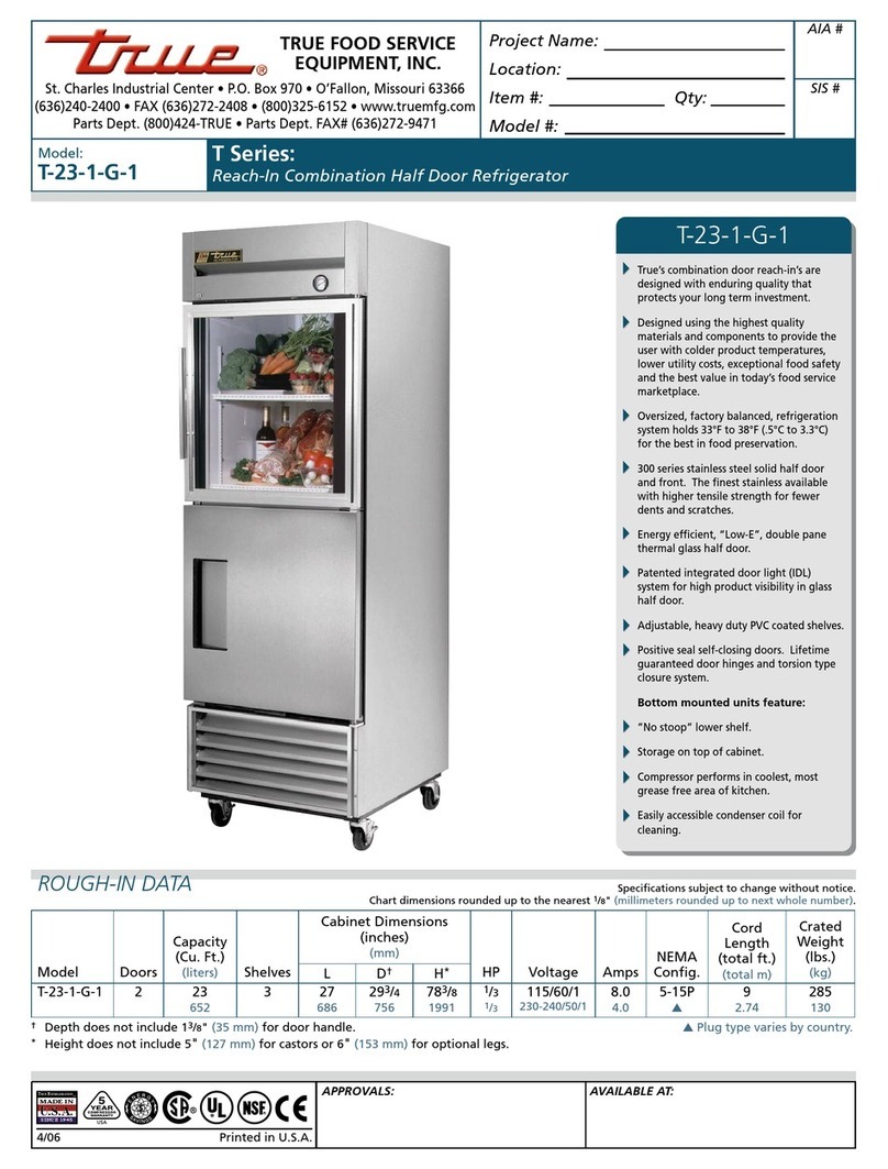 True T-23-1-G-1 User manual