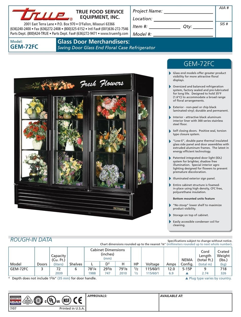 True GEM-72FC User manual