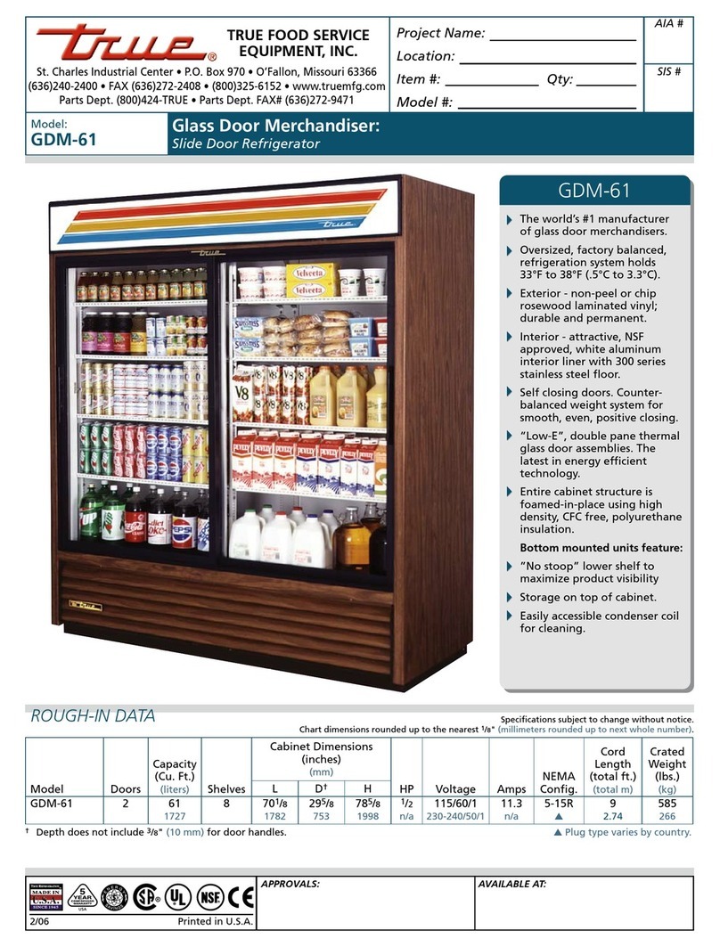 True GDM-61 User manual