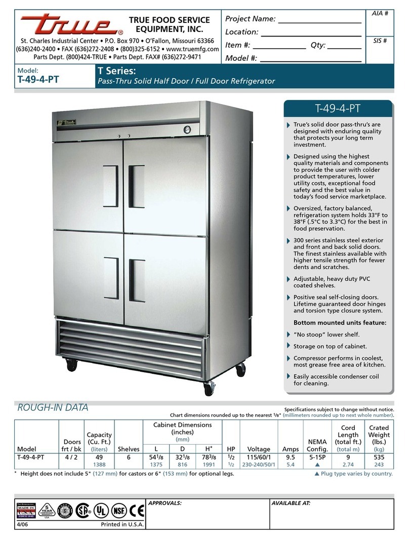 True T-49-4-PT User manual