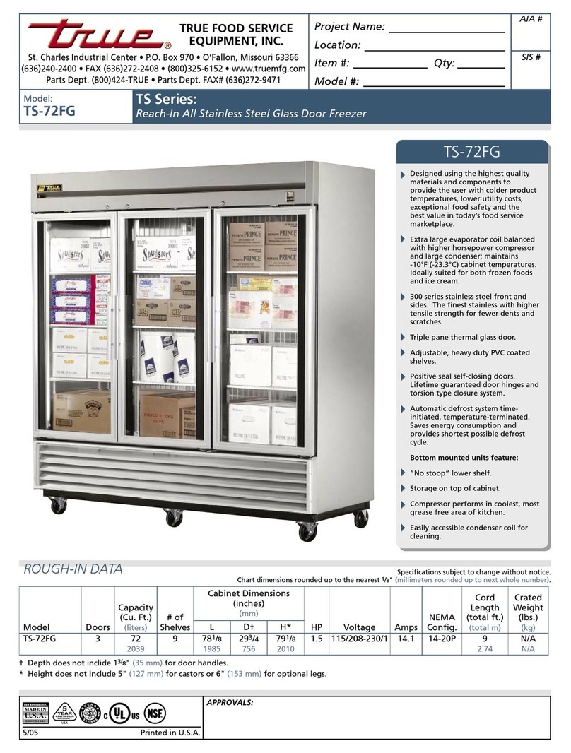 True TS-72FG Specifications