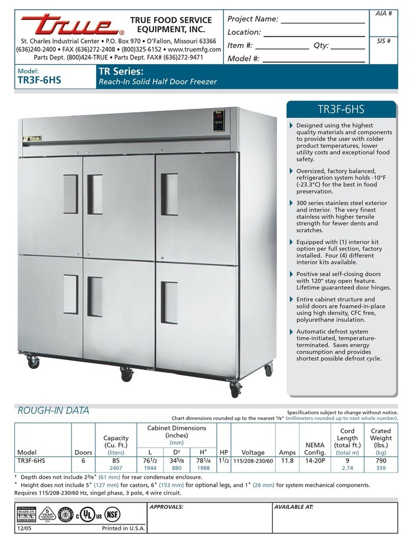 True TR3F-6HS User manual