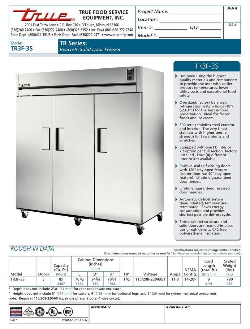 True TR3F-3S User manual