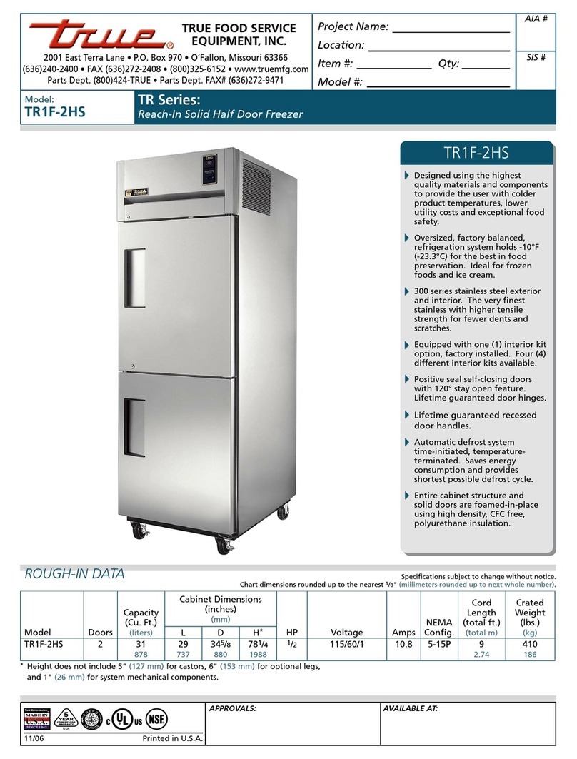 True TR1F-2HS User manual