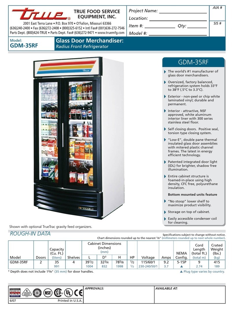 True GDM-35RF User manual