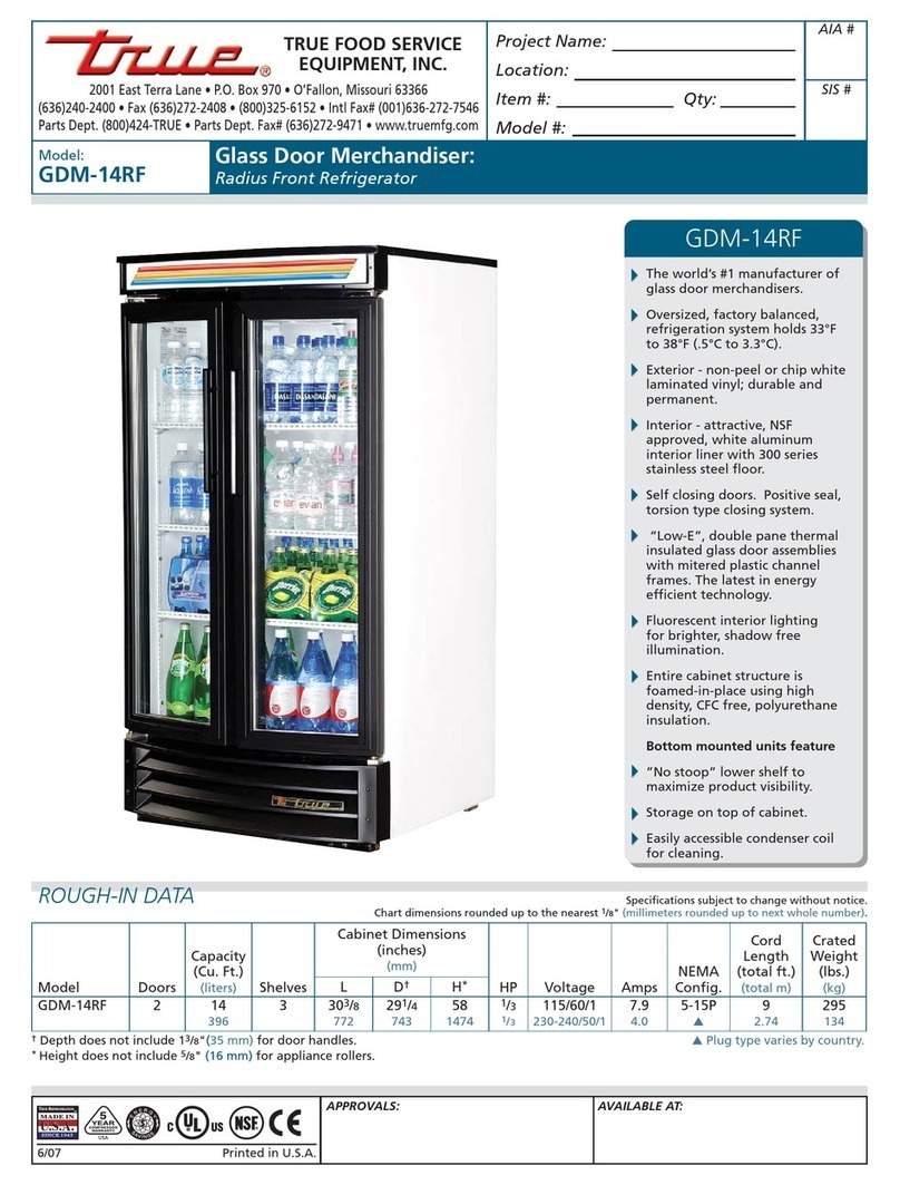 True GDM-14RF User manual