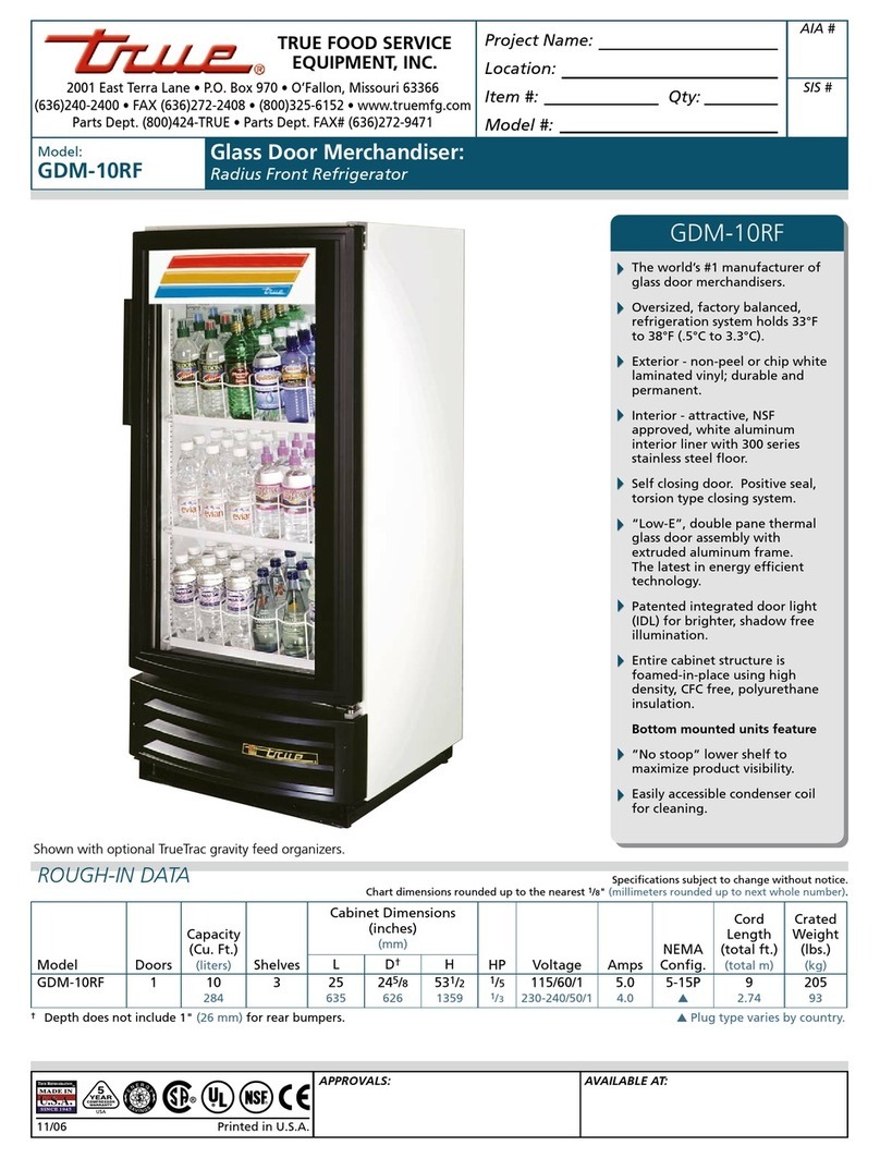 True GDM-10RF User manual