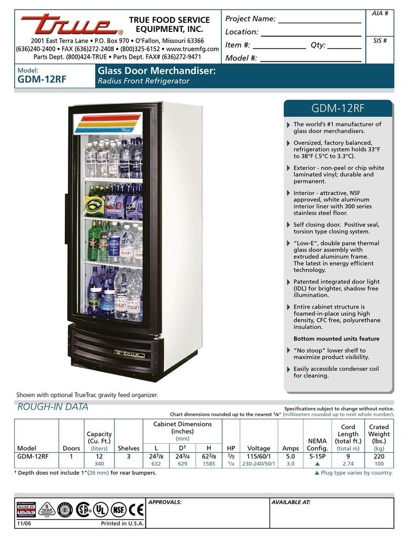 True GDM-12RF User manual