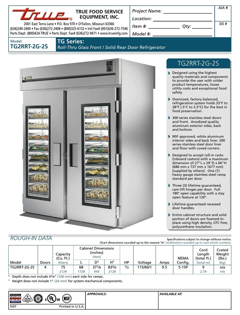 True TG2RRT-2G-2S User manual