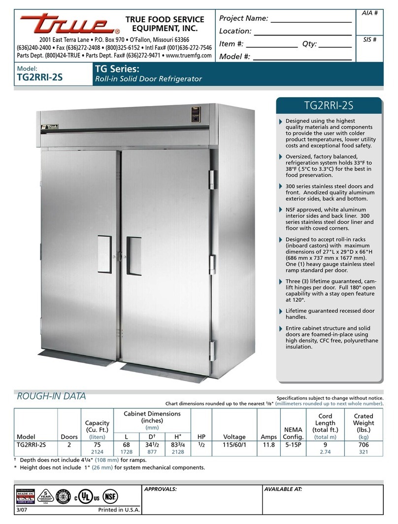 True TG2RRI-2S User manual