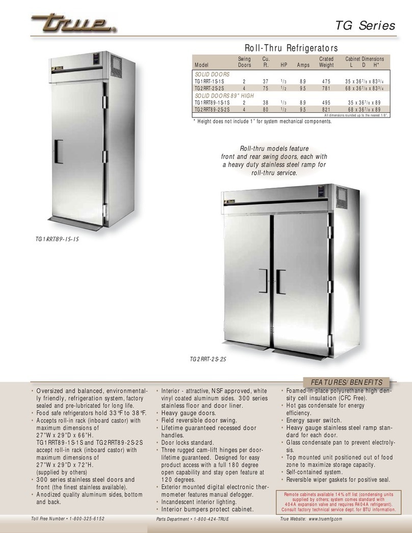 True TG1RRT-1S-1S User manual