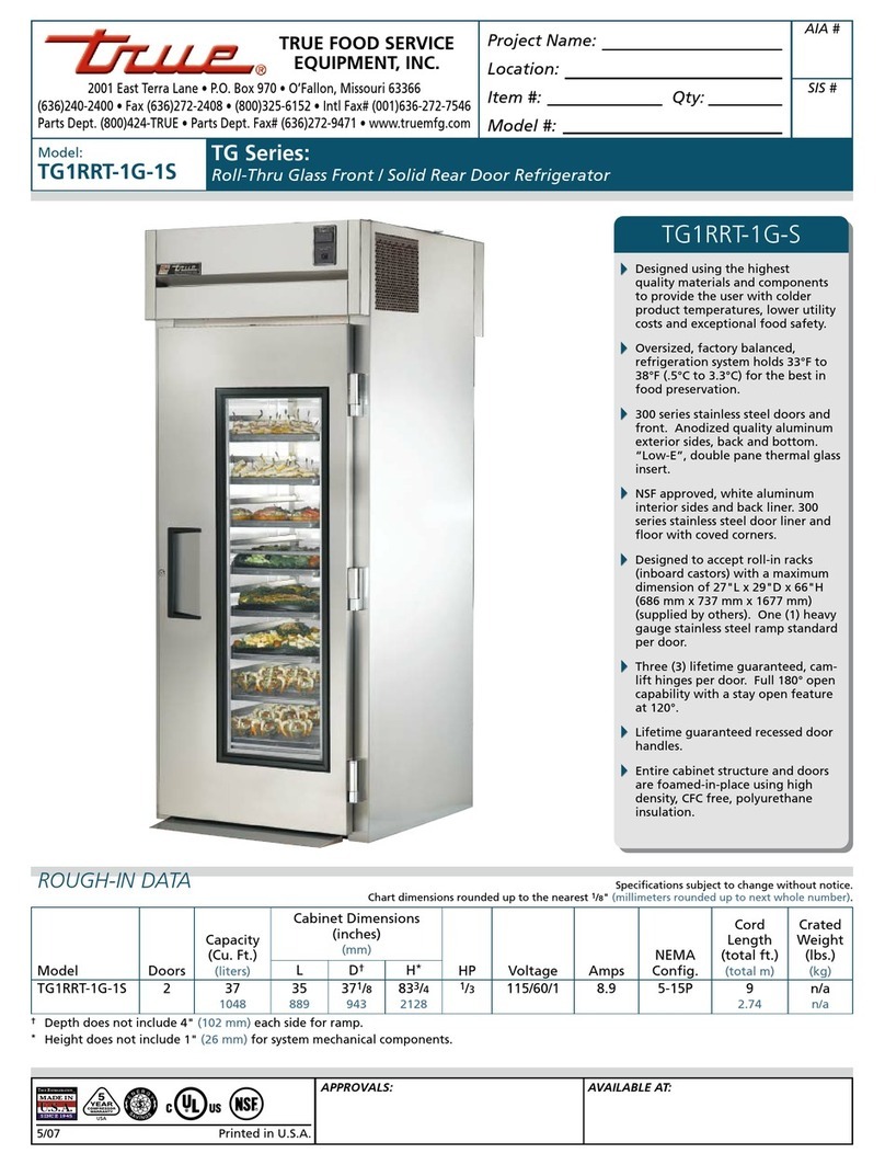 True TG1RRT-1G-1S User manual