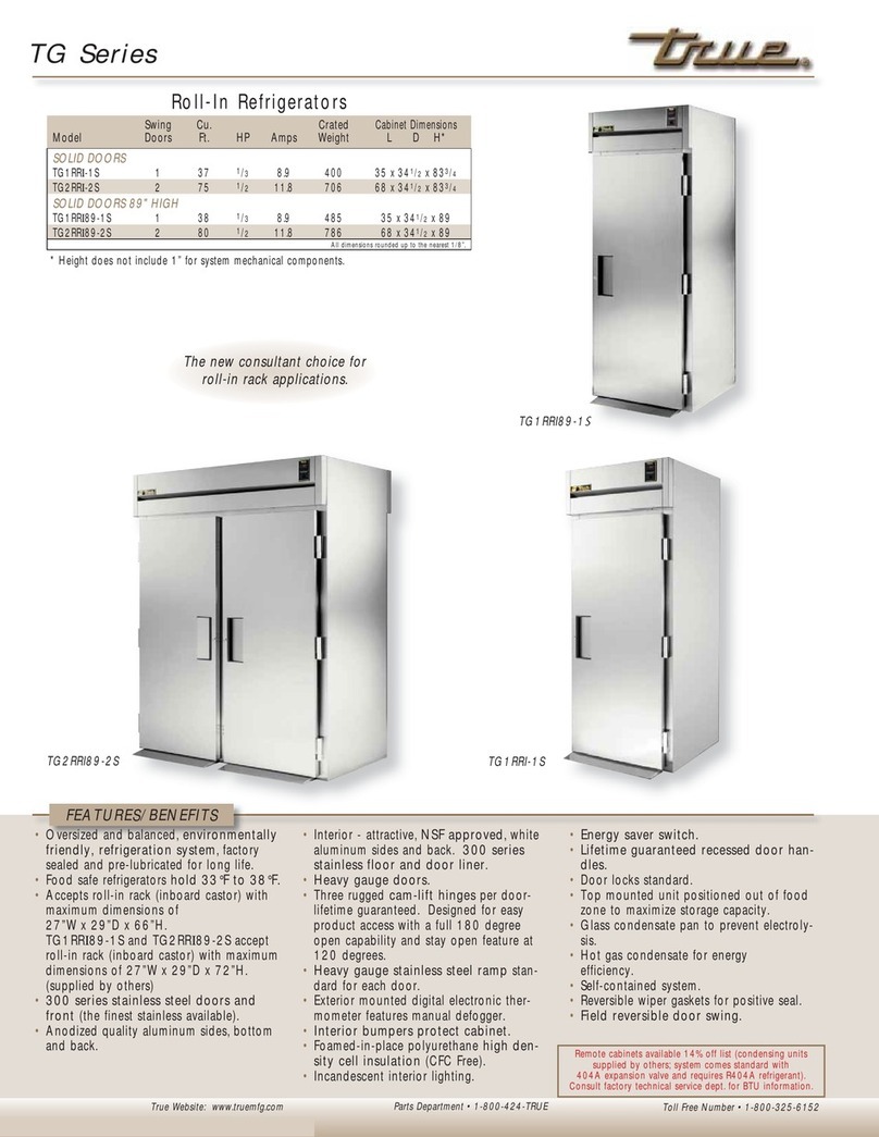 True TG1RRI-1S Specifications