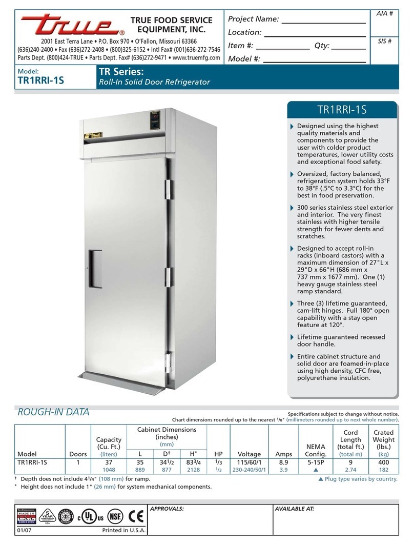 True TR1RRI-1S User manual