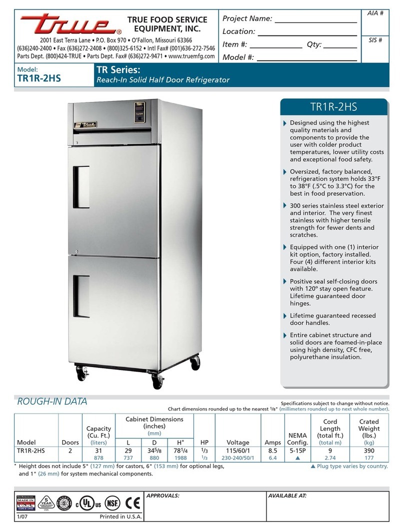 True TR1R-2HS User manual
