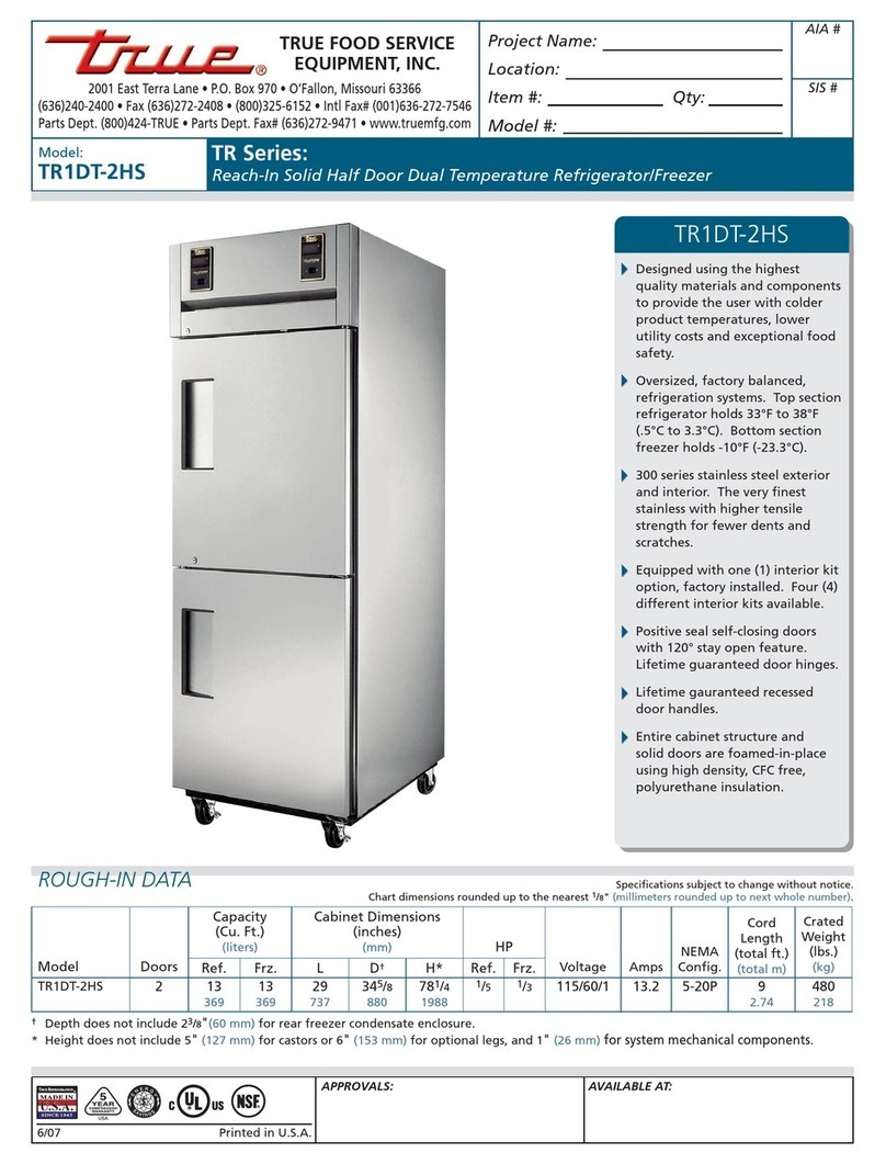 True TR1DT-2HS User manual