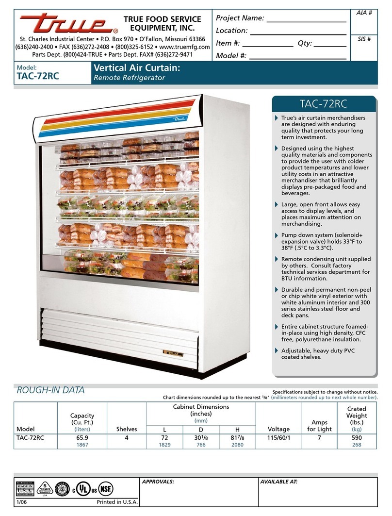 True TAC-72-RC User manual