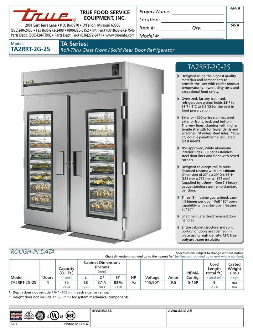 True TA2RRT-2G-2S User manual