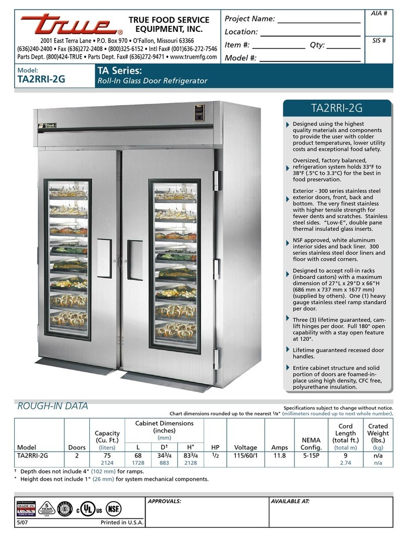 True TA2RRI-2G User manual