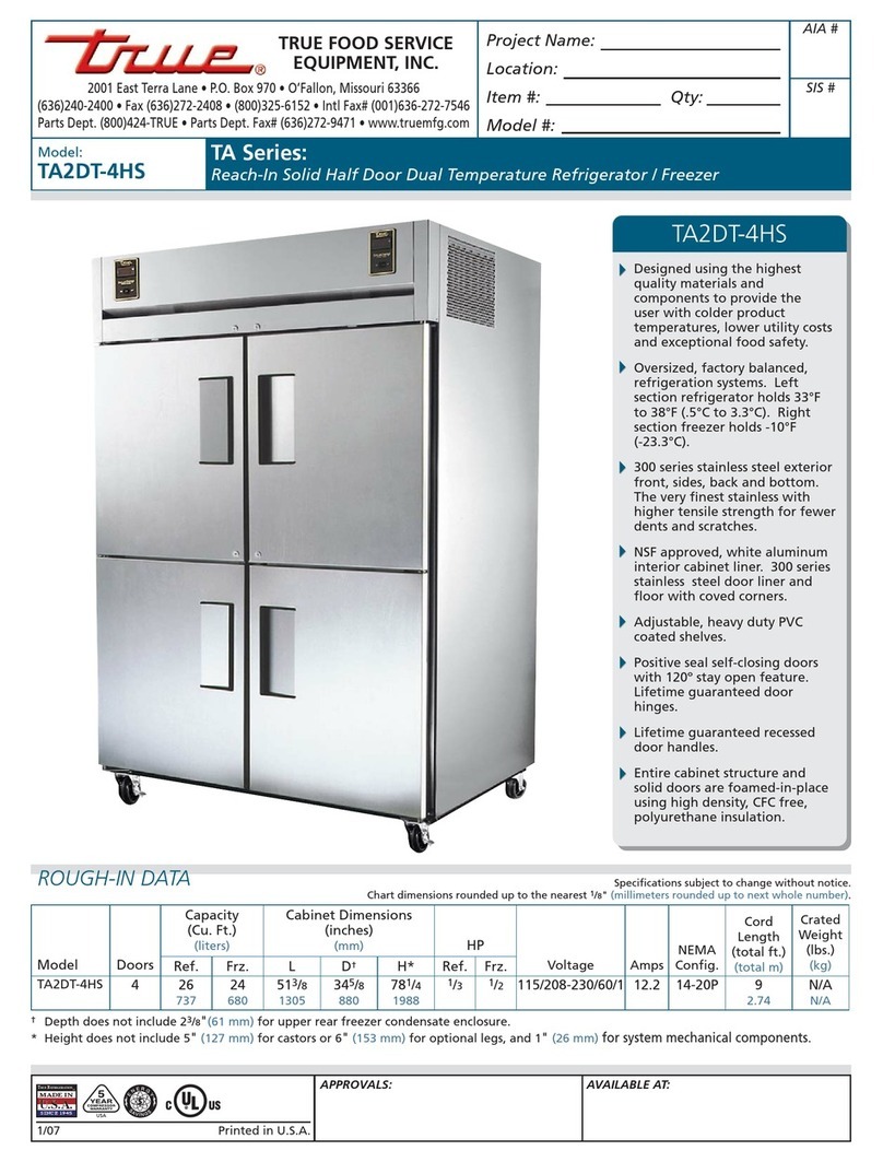 True TA2DT-4HS User manual