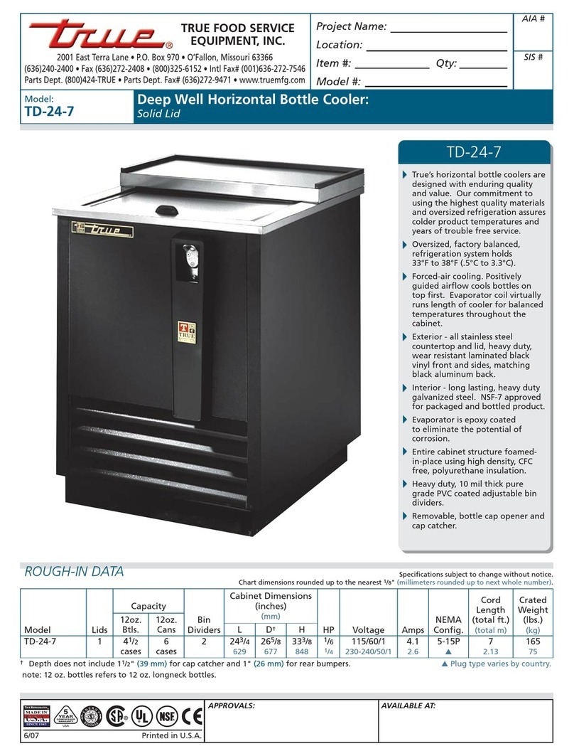 True TD-24-7 User manual