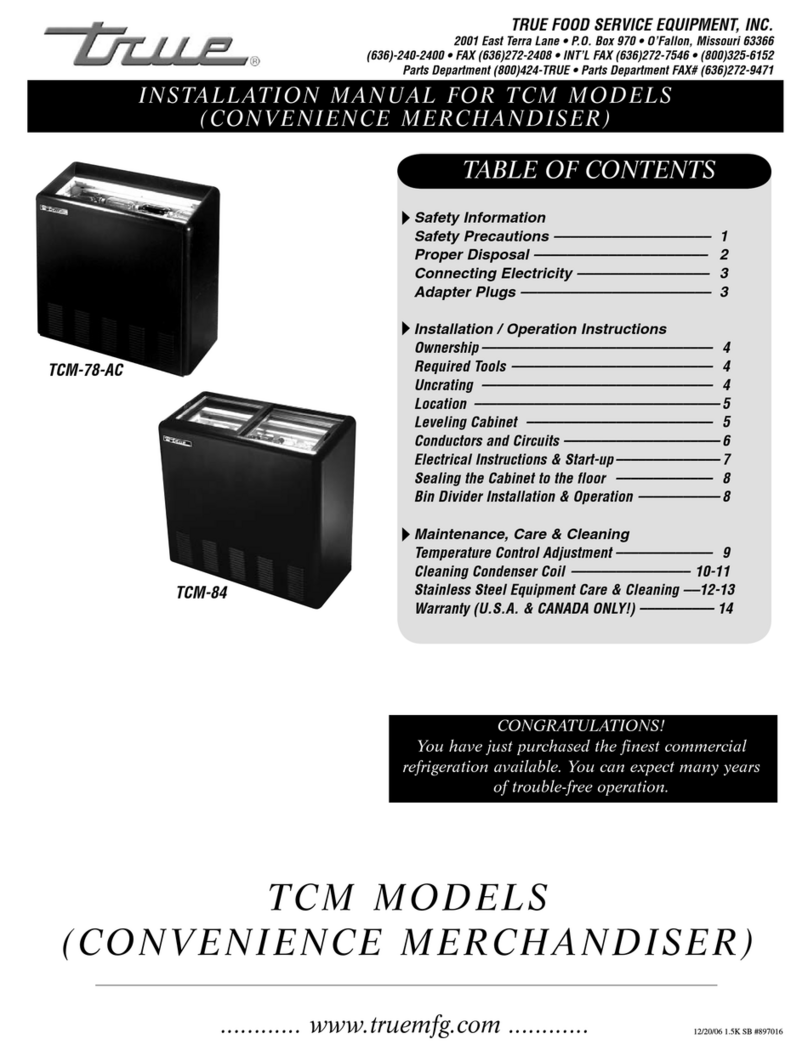 True TCM-78-AC User manual