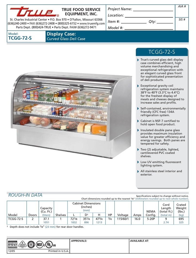 True TCGG-72-S User manual