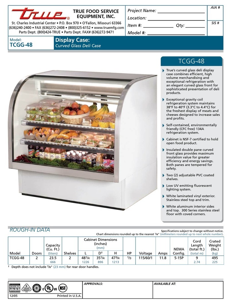 True TCGG-48 User manual