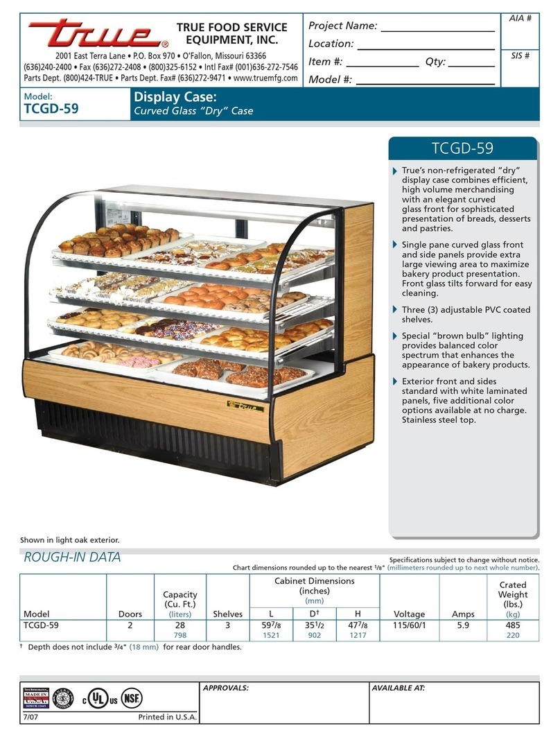 True TCGD-59 User manual