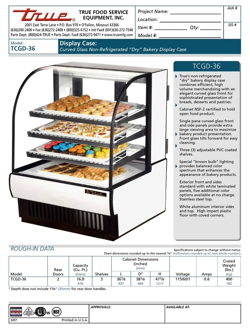 True TCGD-36 Specifications