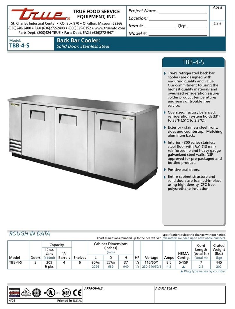 True TBB-4-S User manual