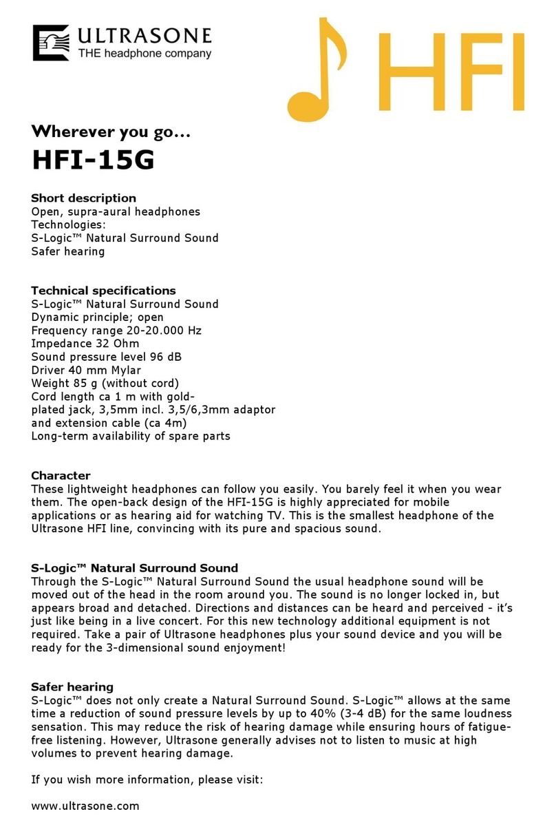 Ultrasone HFI-15G User manual