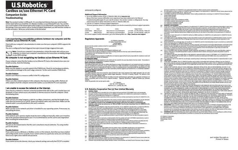 US Robotics USR997901A User manual