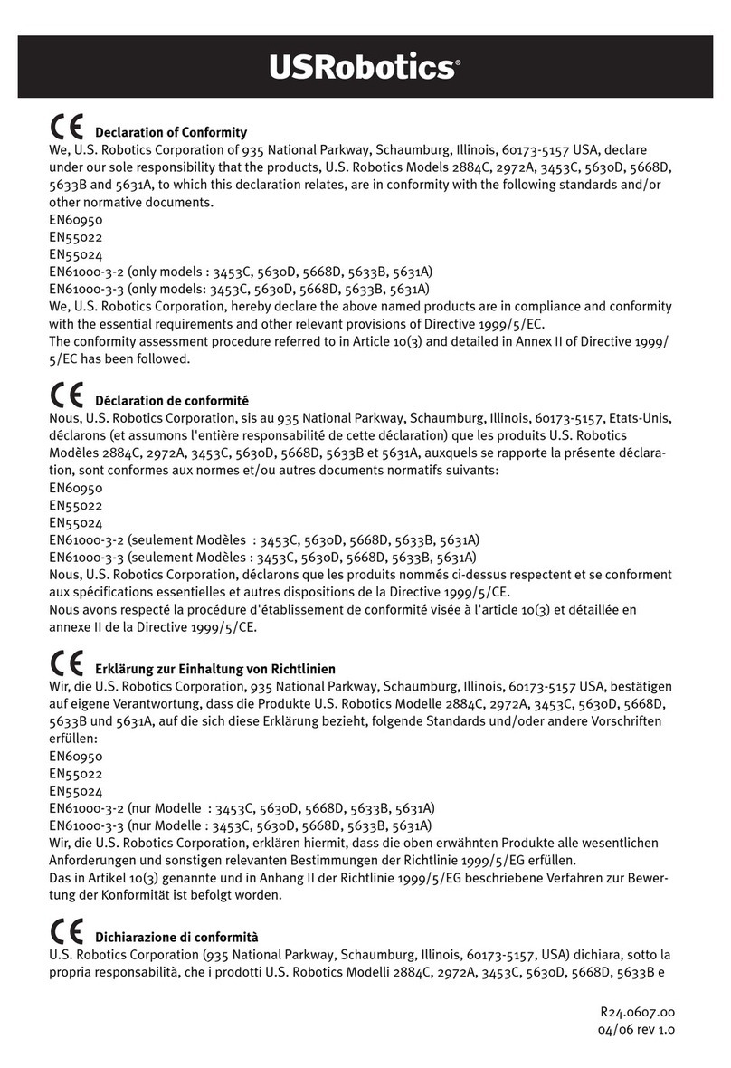 US Robotics 2884C Reference guide