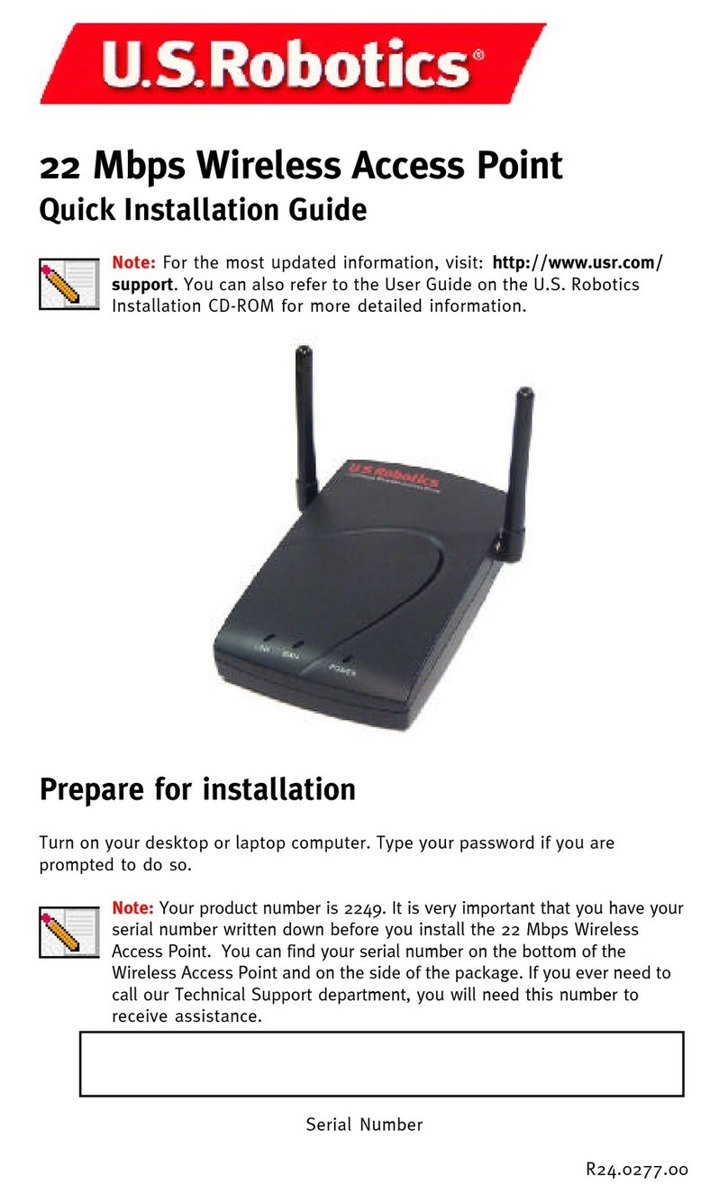 US Robotics USR2249 Quick installation guide