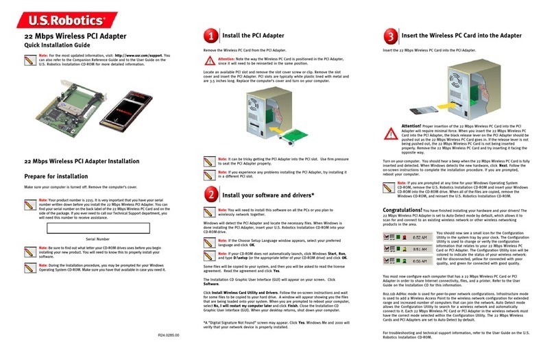 US Robotics USR2210 User manual