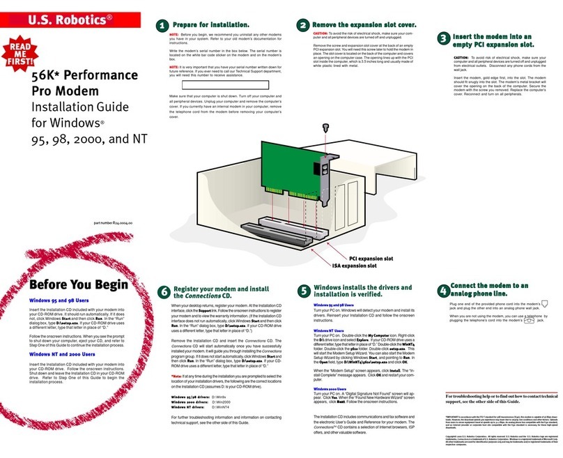 US Robotics 3CP5610A User manual