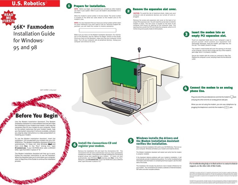 US Robotics 3CP5610 User manual