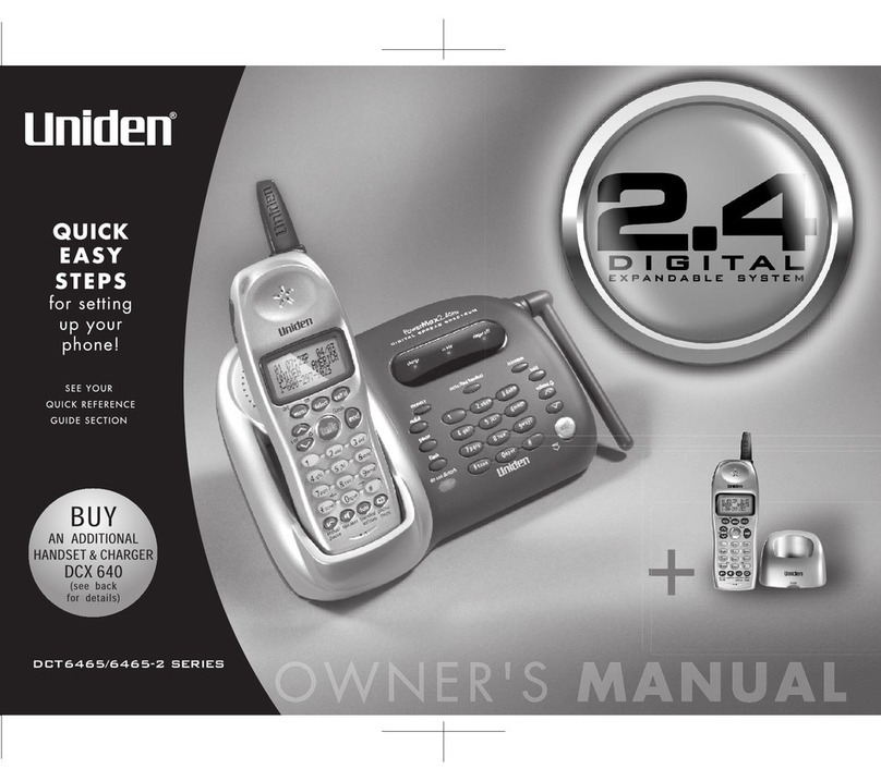 Uniden DCT6465 Series User manual