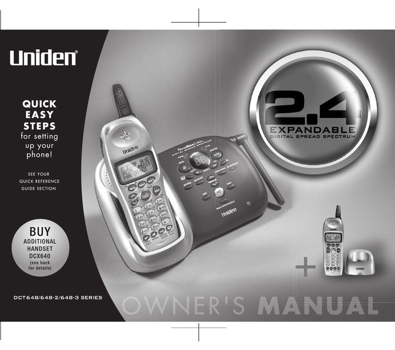 Uniden DCT648-2 Series owner's manual