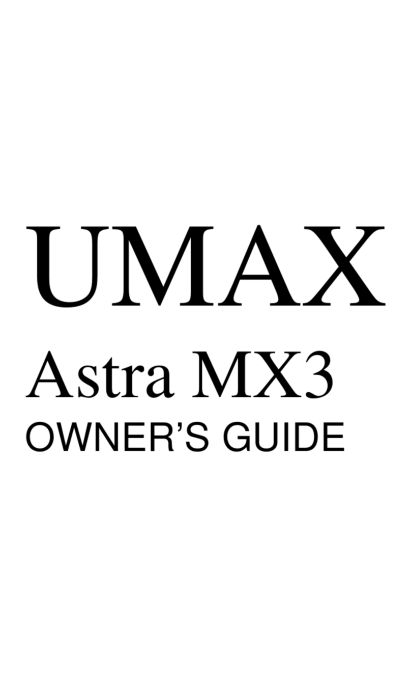 UMAX Technologies Astra MX3 User manual UMAX Technologies Astra MX3 User manual