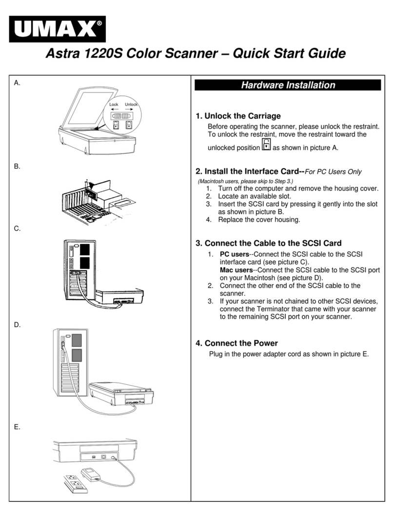 UMAX Technologies Astra 1220 Series User manual