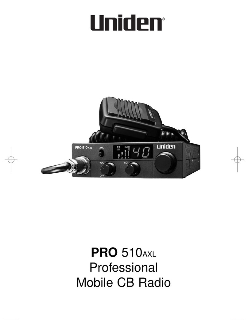 Uniden PRO510AXL User manual